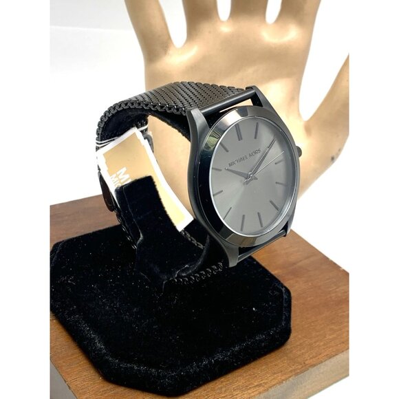 Michael Kors Men's Watch MK9138 Quartz Black Dial Mesh Stainless Steel 44mm - Picture 14 of 14